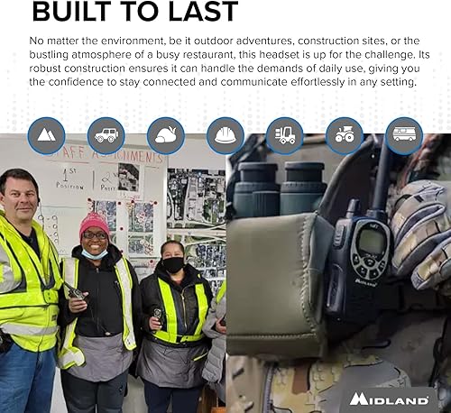 Miniatura 5 de Midland AVP-1 Headset Radios bidireccionales (paquete de 6)
