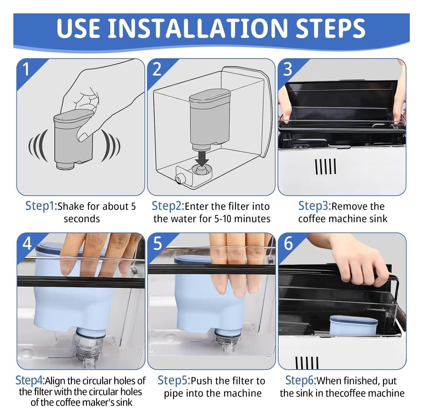 Filtro De Agua for Cafetera Compatible Con Philips Aquaclean CA6903