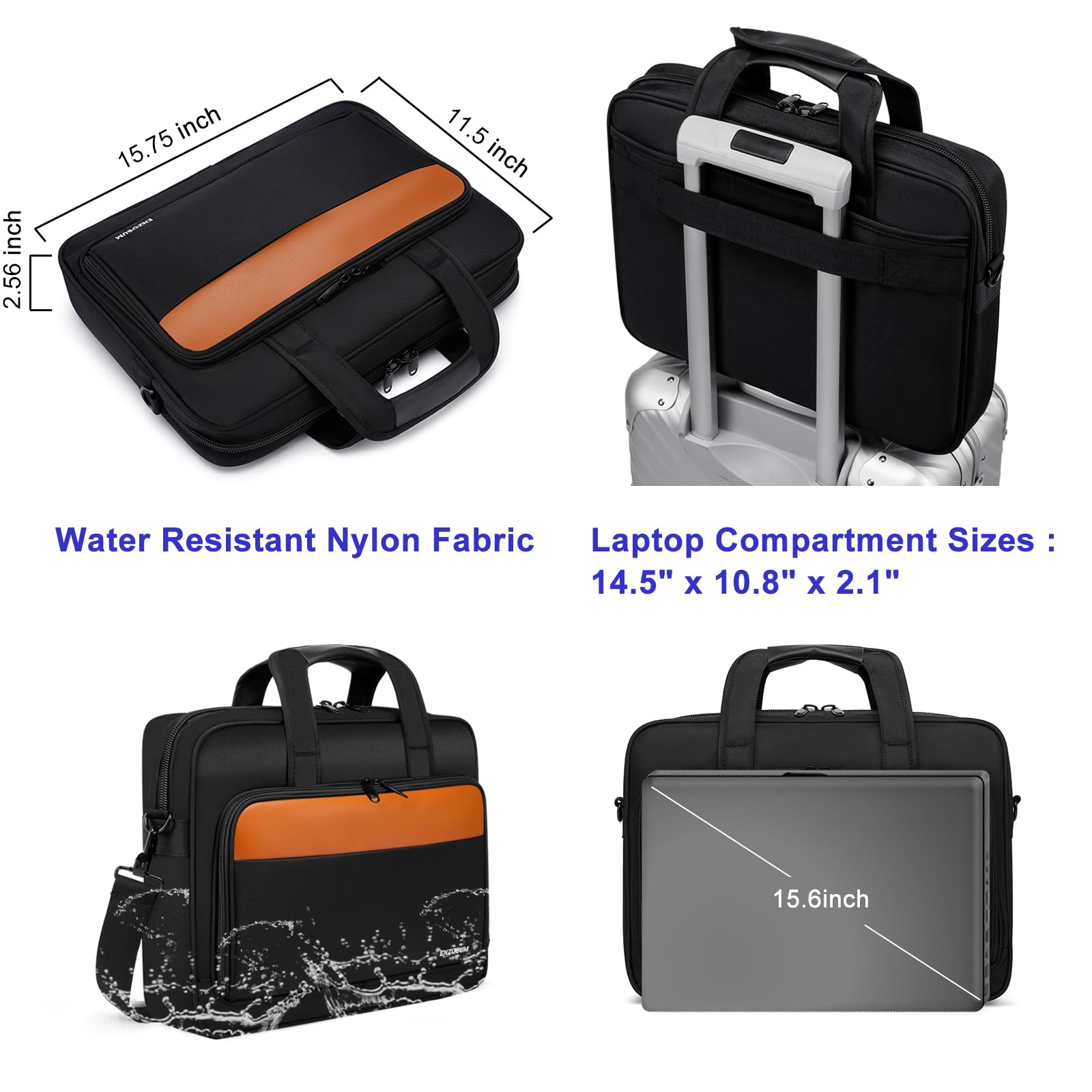 Borsa Porta PC 15.6 Pollici - Vera Pelle Per Ufficio E Viaggi - Foto 9