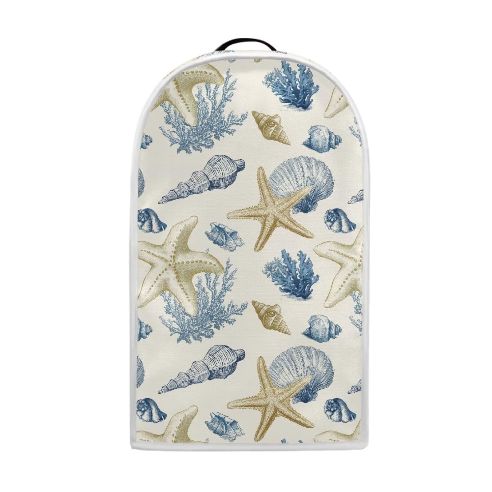 Talayituse Starfish Conch Coral Print Blender Dust Cover, Fingerprint Protection Cover for Stand Mixer or Coffee Machine, Home Kitchen Appliance Covers for Stain Dust Resistant Supplies