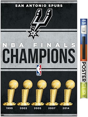 Miniatura 10 de Trends International NBA San Antonio Spurs - Champions 23 Wall Poster, 22.4L x 14.7W, Blonde Framed Version