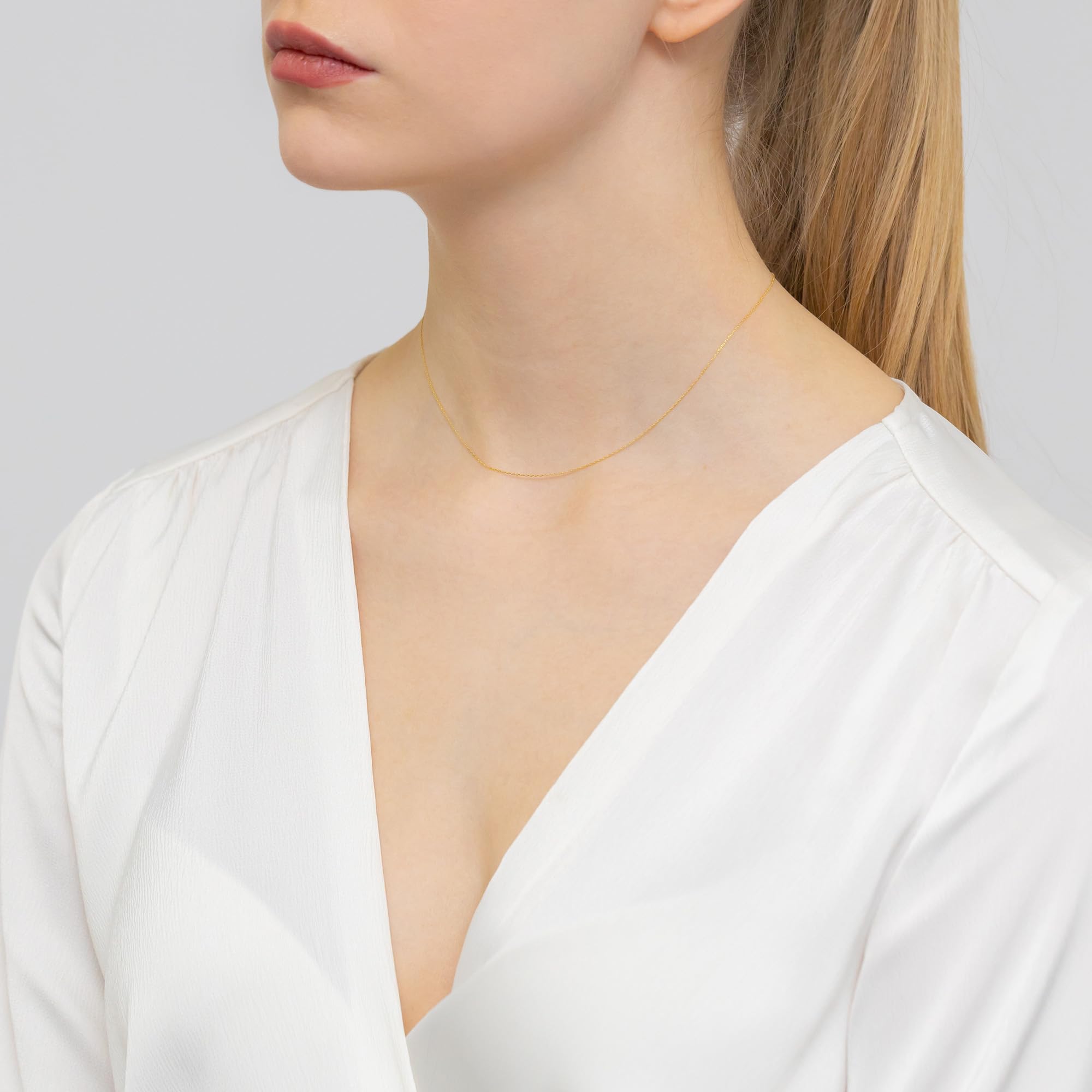 MARKO Goldkette Damen 585 Echtgold Ankerkette 14K 42-50 cm Geschenkbox