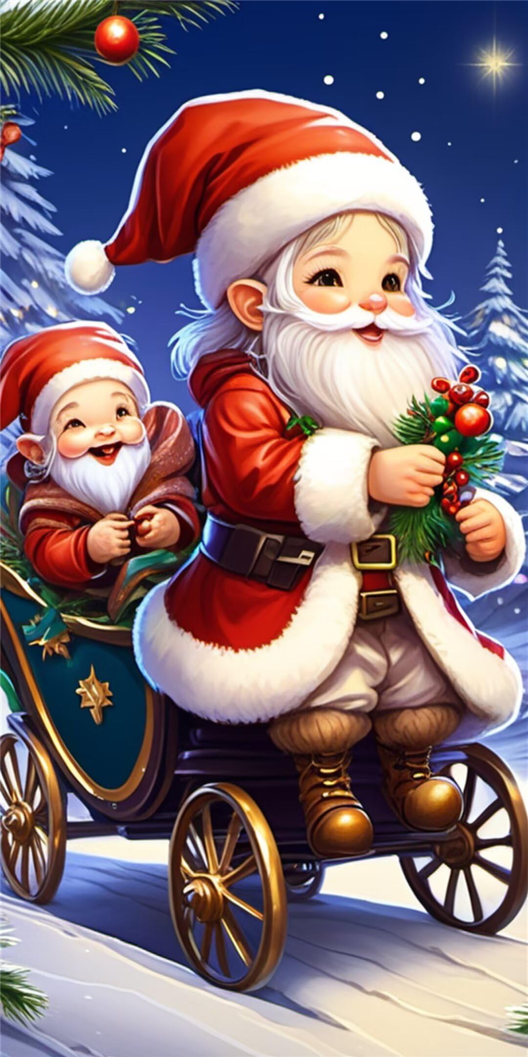 Peinture diamant Noël 5D : Kit complet de broderie créative et relaxante 50x100cm