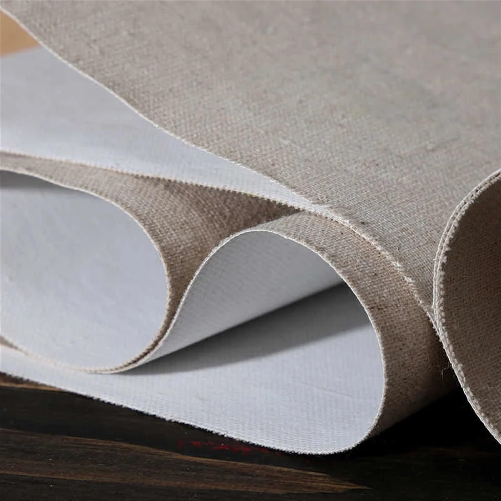 Rollo de lienzo de lino for pintar, 3/5 m, profesional, en blanco, for pintar, capa de pintura acrílica al óleo, lino en blanco for suministros de arte for artistas, resistente al agua(3meterx88cm)