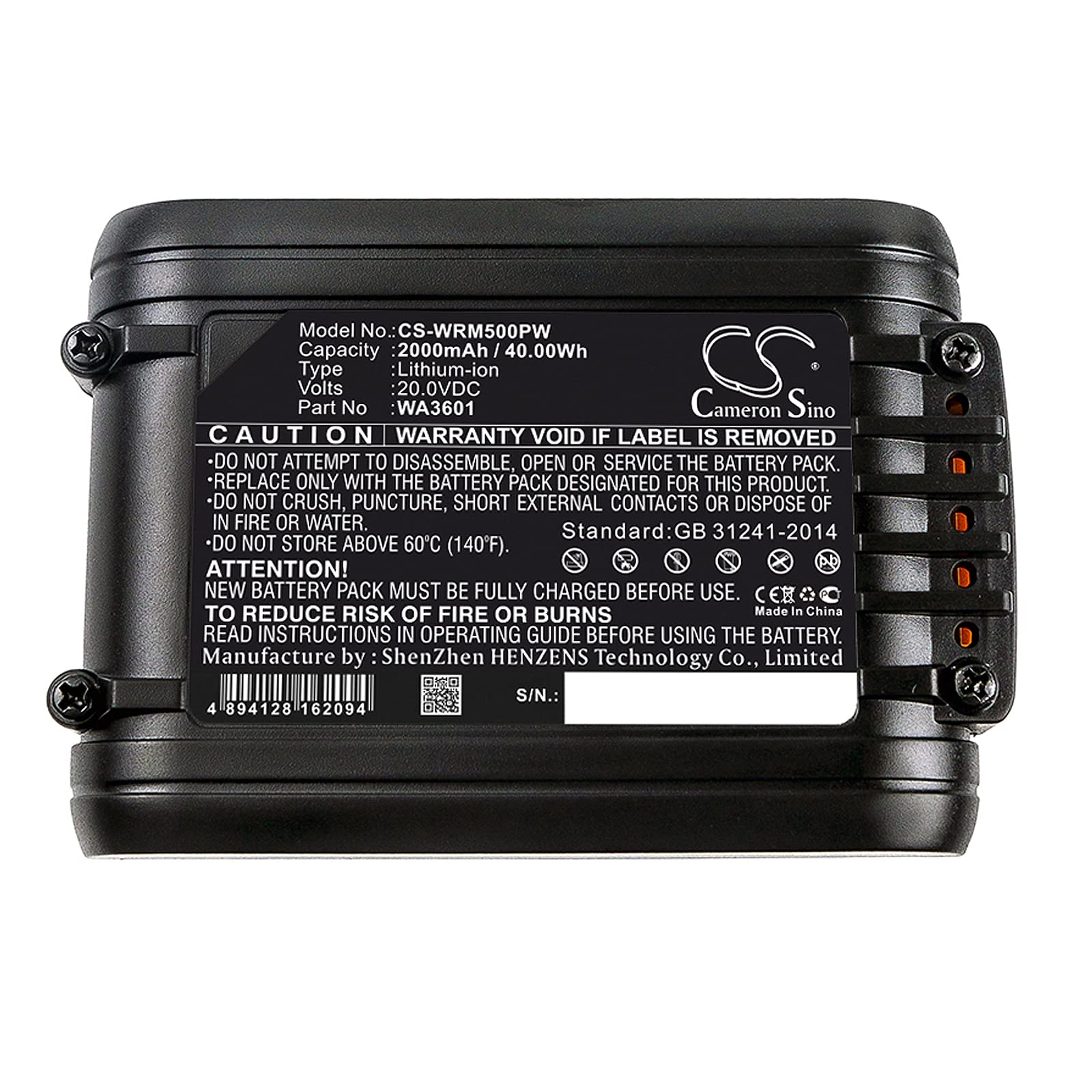 Cameron Sino CS Replacement Battery For 4767612, Landroid L1000