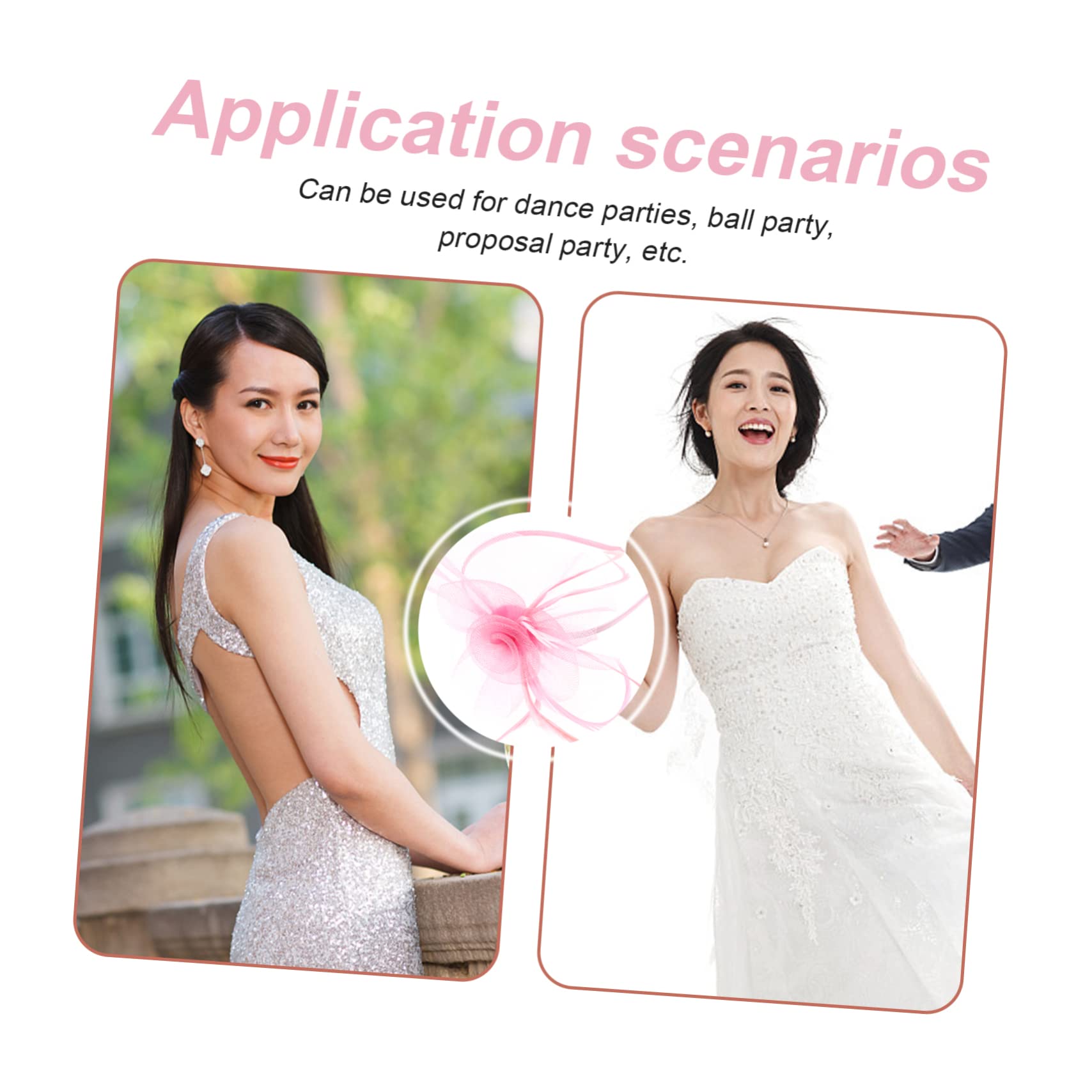 Mikinona 3piezas Tocado De Novia Tul Accesorio Fotográfico Para Bodas y Fiestas Diadema Elegante Para Eventos y Representaciones