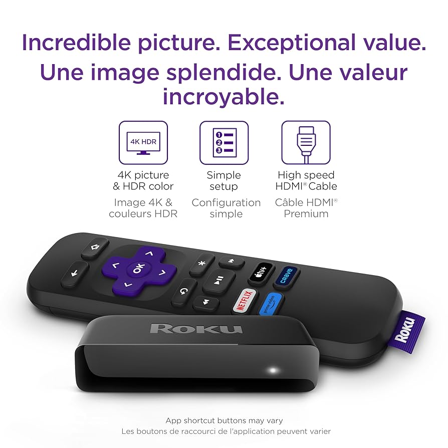 Roku Premiere | HD/4K/HDR Streaming Media Player with Simple