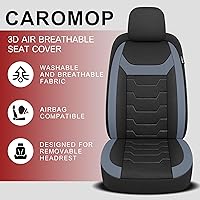 Vista 17 de CAROMOP Breathable Car Seat Cover 2 Front Seats, 3D Air Mesh Cloth Seat Covers for Cars, Universal Fit Automotive Car Interior Covers for SUV Vans