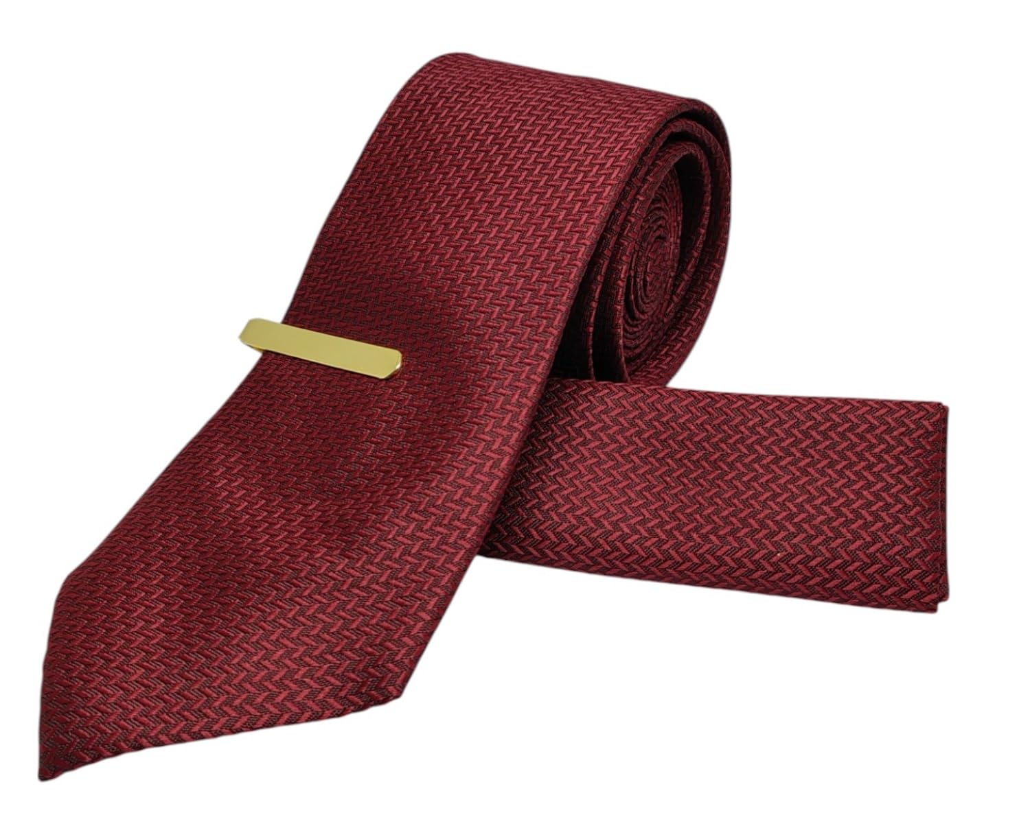 fashmade “where fashion is made” FashMade Tie For Men – Formal Ties Set With Pocket Square & Golden Tie Pin Clip For Mens, Silk Neckties Gift Sets For Men’s In Wooden Box-picture-16