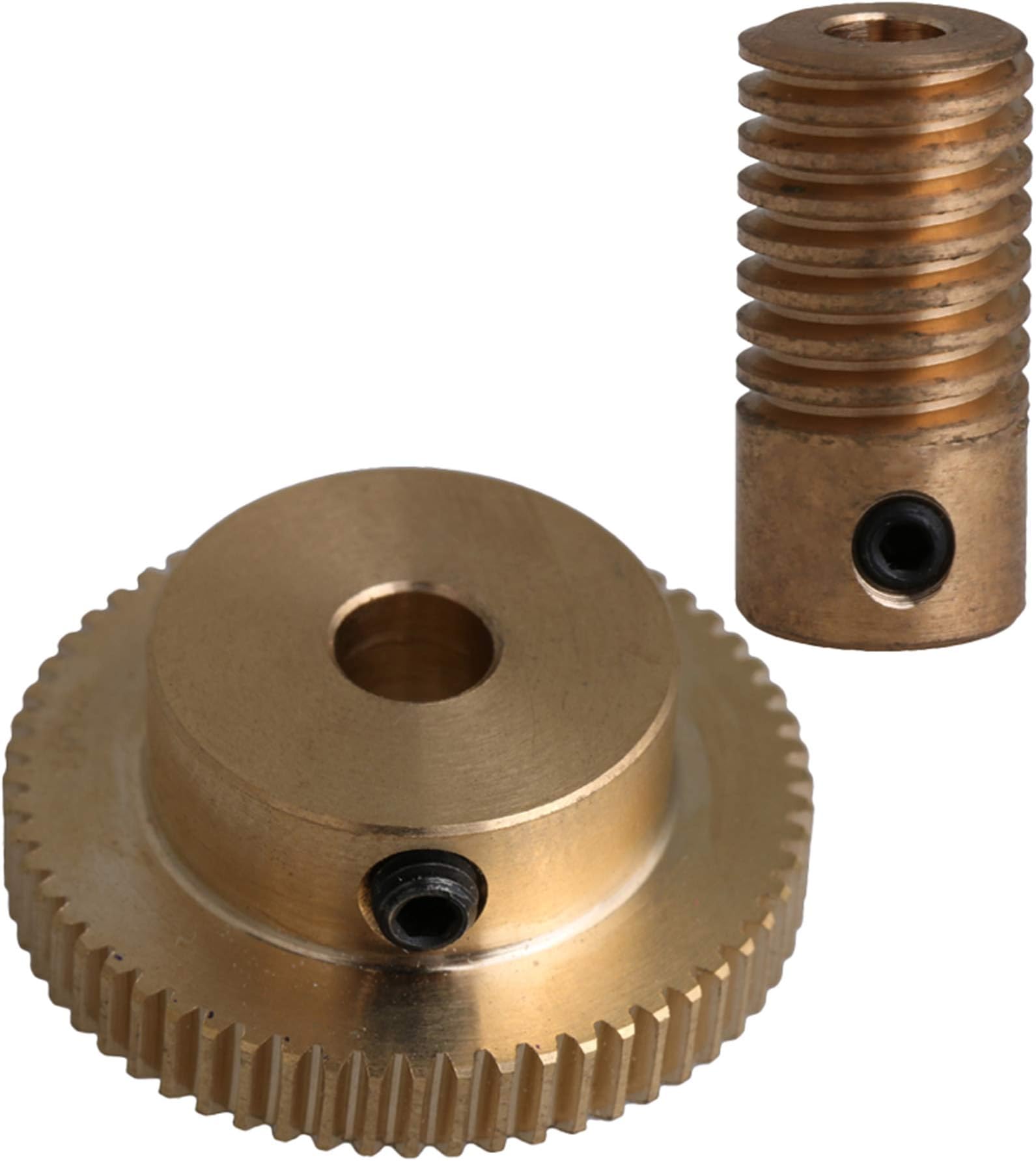 CNBTR 4mm Bore Hole Diameter Brass Gear Shaft with 60 T Wheel 0.5 Modulus Set Drive Gear Box Shaft