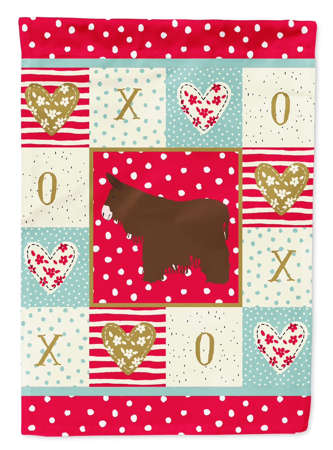 Drapeau Poitou Poiteuin Donkey Love Flag Caroline's Treasures en toile grand format multicolor