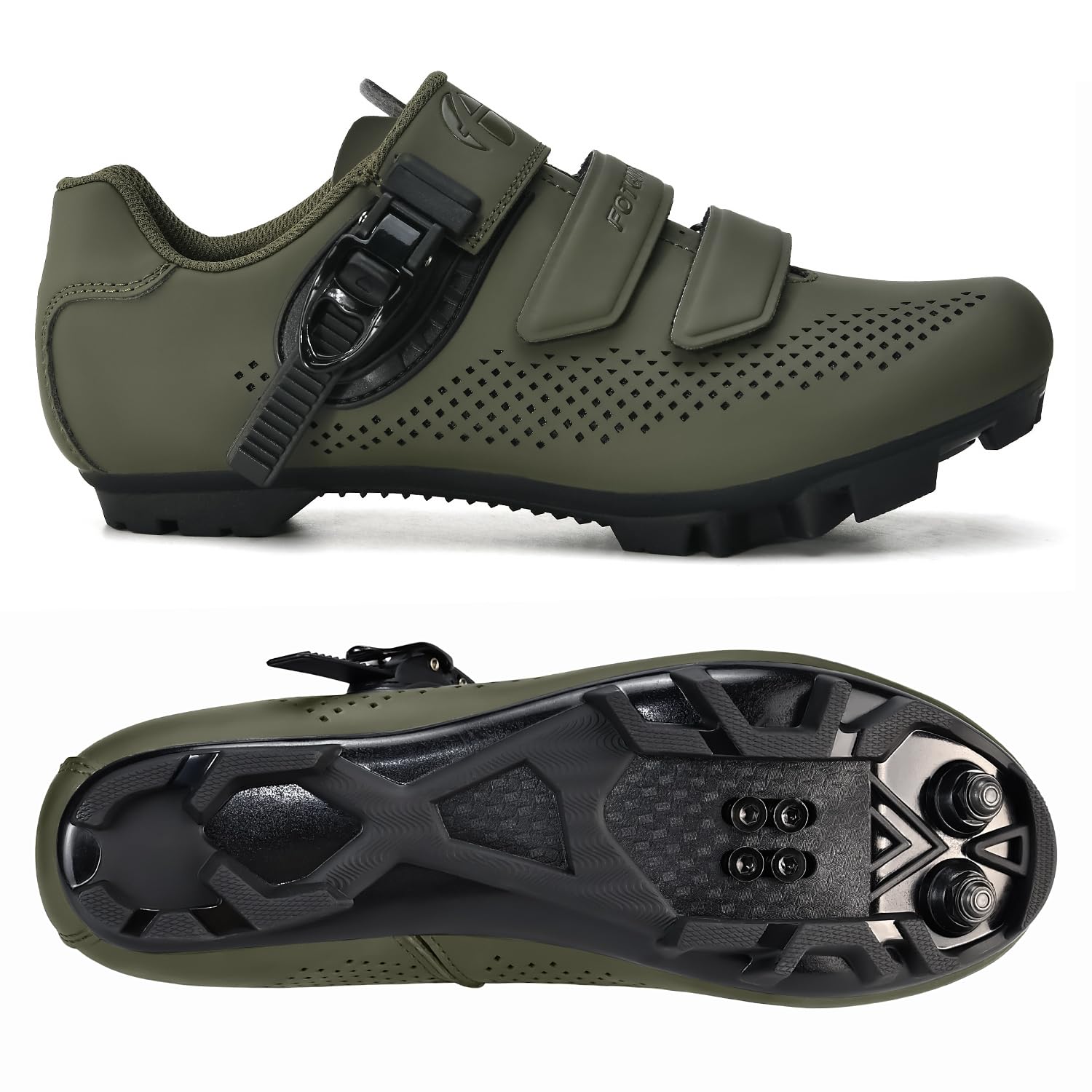Męskie buty do roweru górskiego, damskie, do MTB, z kompatybilną instalacją SPD-Cleats, Zielony, bez Cleats, 39 EU