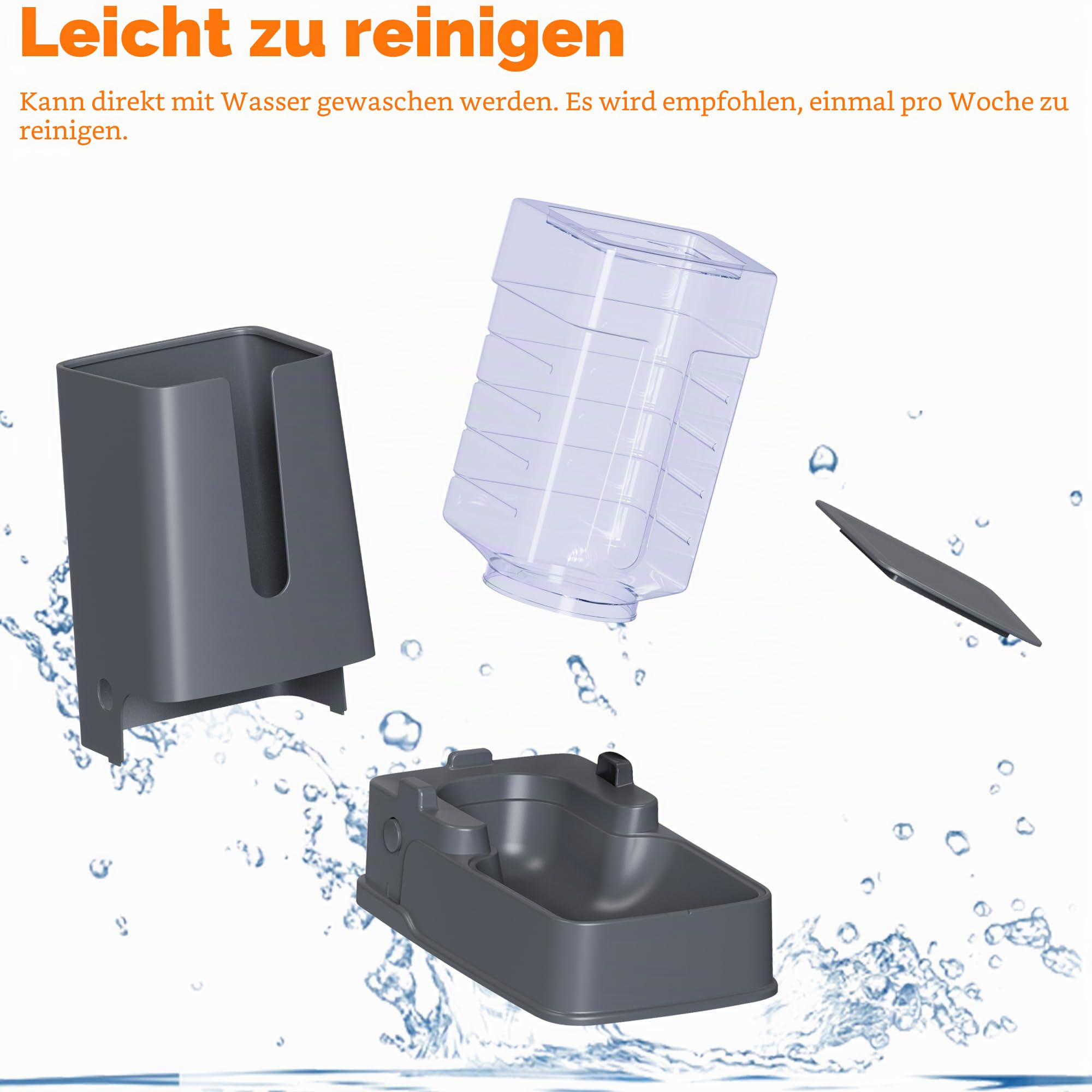 Automatischer Futterspender für Katzen und Hunde, Schwerkraft-Hundefutter- und Wasserspender-Set für kleine, mittelgroße und große Haustiere, 3,5 l x 2