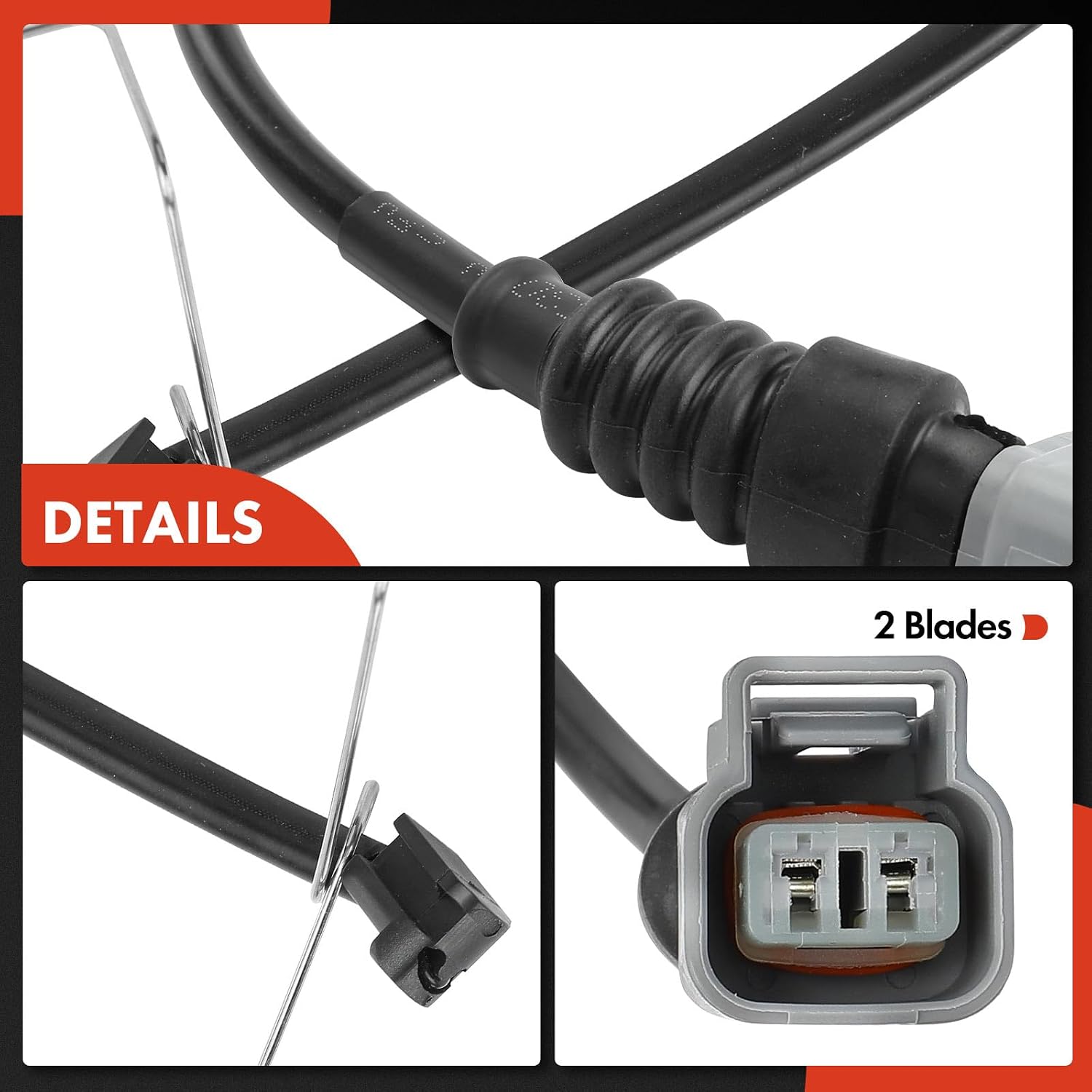 A-Premium Front Driver or Passenger Brake Pad Wear Sensor Compatible with Lexus LS460 2007-2017, LS500 2018-2024, LS500h 2018-2024, LS600h 2008-2016, 3.4L 3.5L 4.6L 5.0L - Replace# 47770-50120