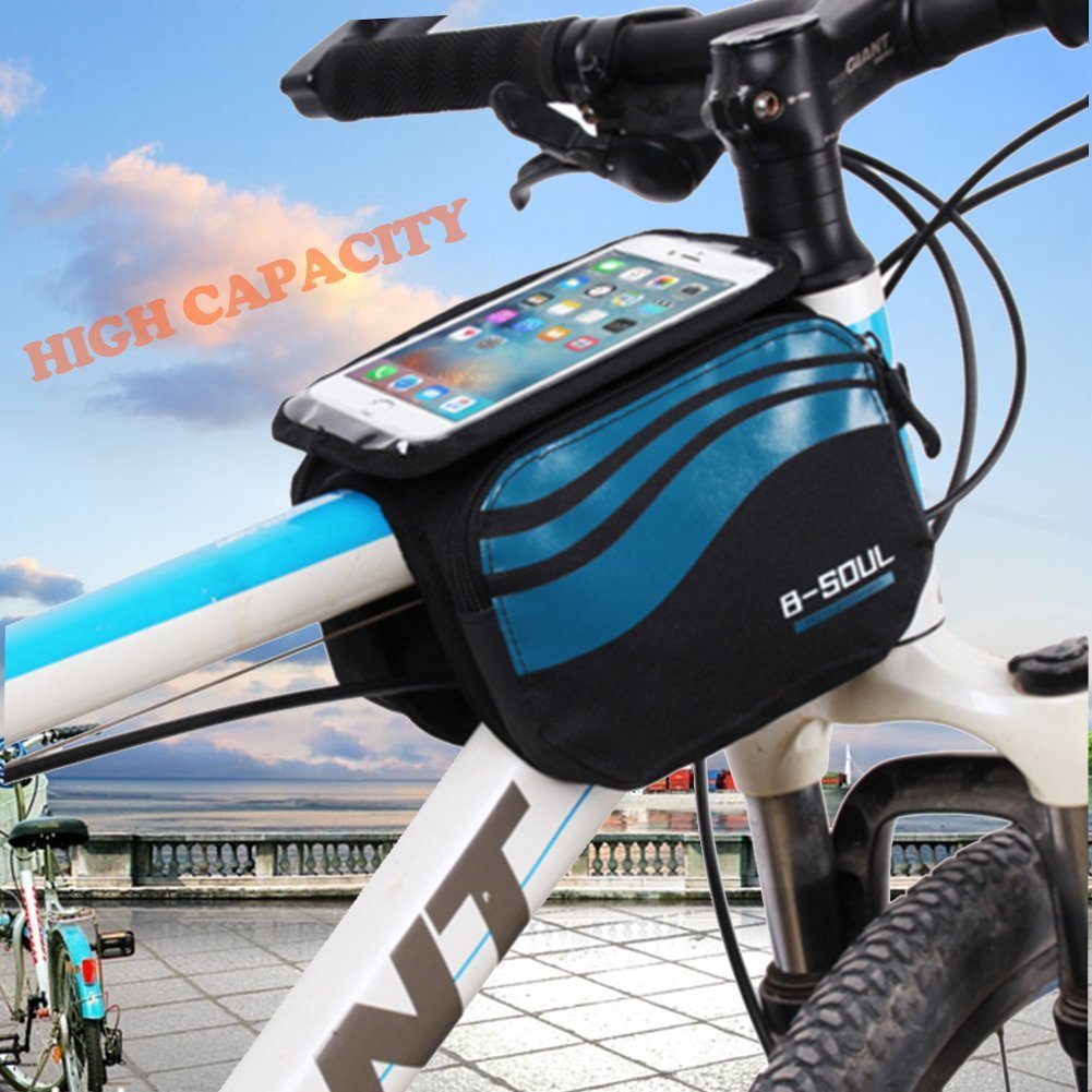 ZJchao Bicicletta Borse Impermeabile della Cassa Mobile Tubo in PVC Trasparente dello Schermo del Manubrio della Bicicletta di Telefono 5,5 Pollici