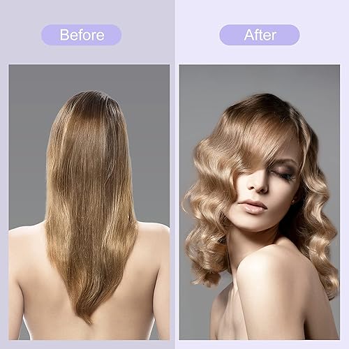 Miniatura 6 de Aima Beauty Hair Waver de 1.260 in (1.25 pulgadas) con ondas de sirena y playa, rizador de 3 barriles, con temperatura ajustable, duradero, se