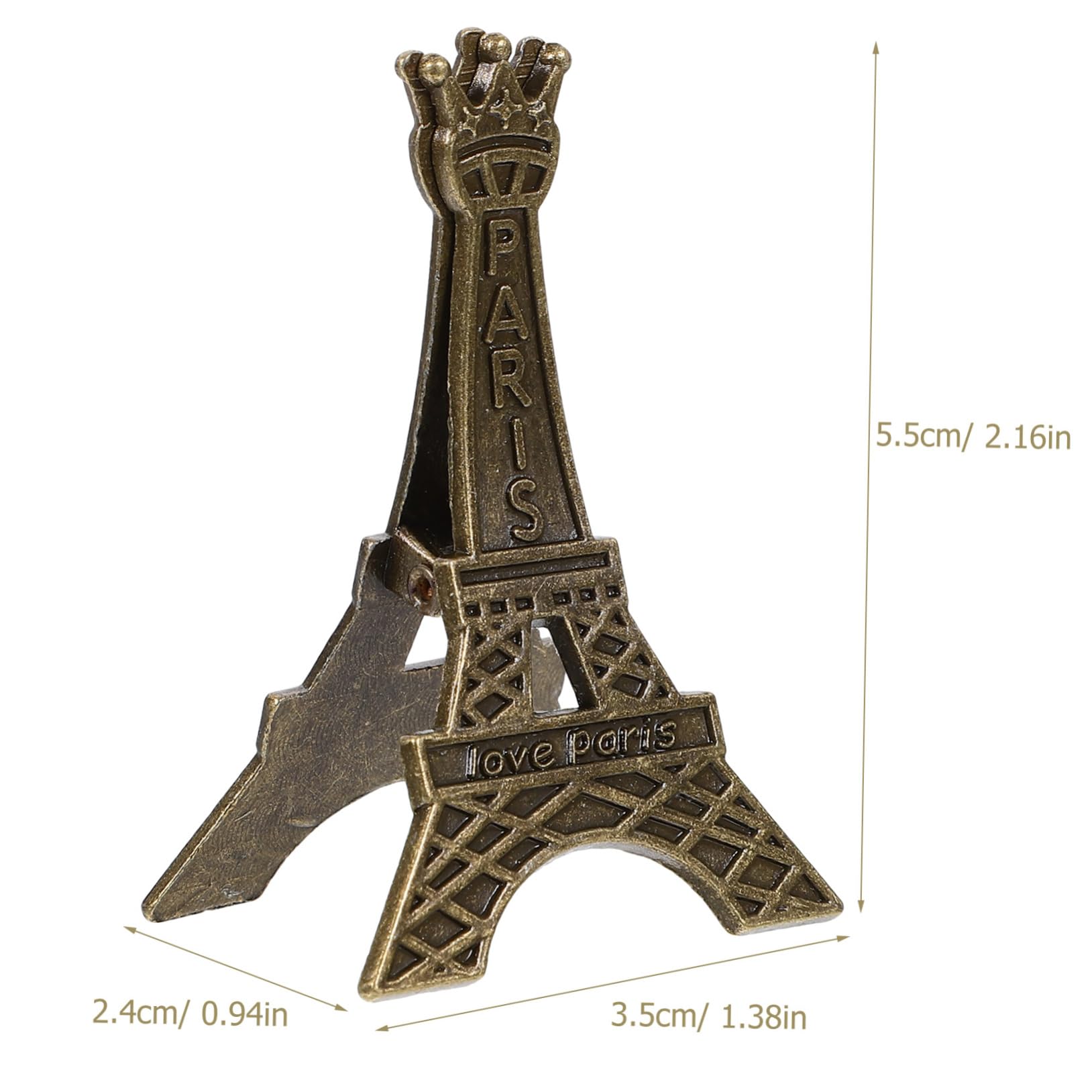 Holibanna 10Pcs Vintage Eiffel Tower Memo Clips Place Card Holders for Photos Notes and Table Numbers Sturdy Stylish for Weddings and Events