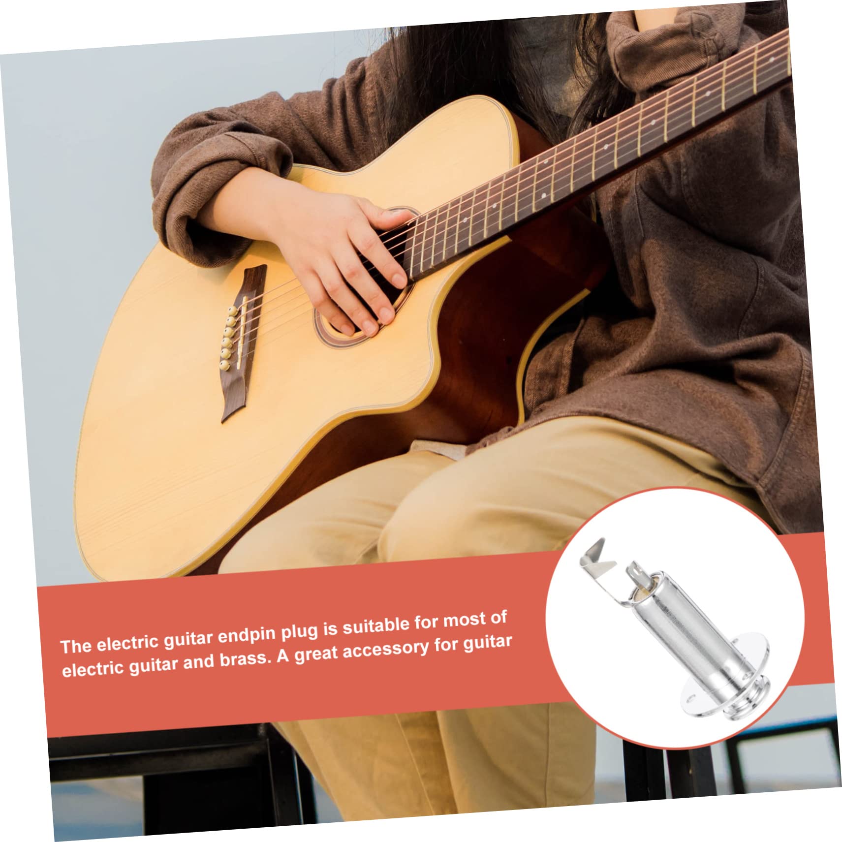 5stücke Guitar Endpin Jack Starke Bauweise Kompatibel Gitarre Und Bass Verbesserte Klangqualität Leise Nutzung Für Musiker