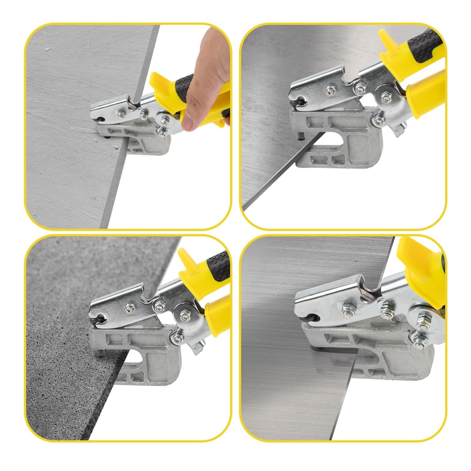 Pinza for crimpare con Manico in Lega di Alluminio, Pinza for punzonatura a Due Mani for soffitti, Strumento for cartongesso Multifunzionale