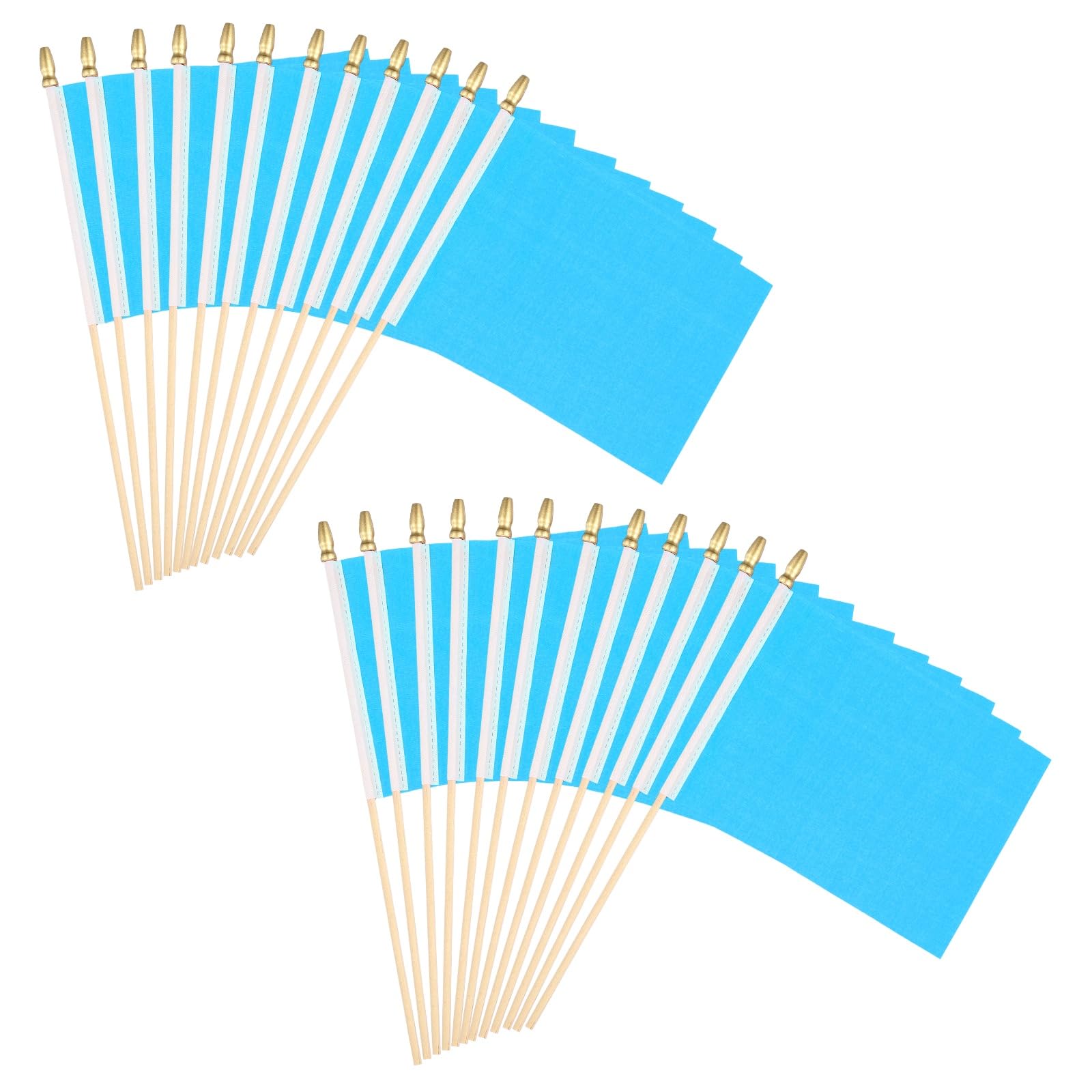 Drapeaux vierges bleu clair PATIKIL 20x7.6cm pour signalisation de célébration