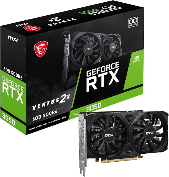 MSI GeForce RTX 3050 VENTUS 2X E 6G OC Gaming Graphics Card
