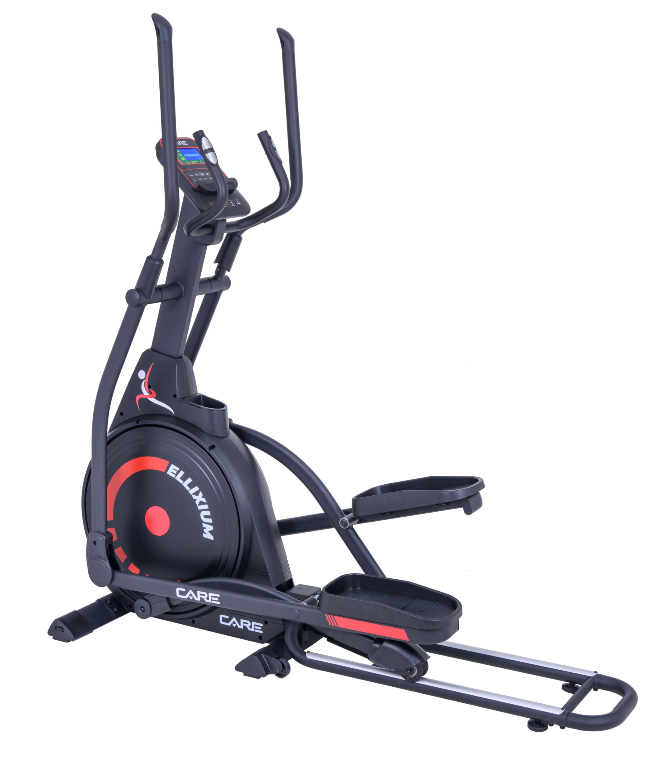 Care Fitness - Vélo Elliptique - ELLIXUM FD - 23 Programmes - Masse d'intertie 16Kg - Système de Pliage Ingénieux - Semelles Antidérapantes - Système de Résistance Magnétique Fluide et Silencieux
