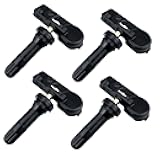 Set of 4 TPMS Tire Pressure Monitoring System Sensor 433MHz Compatible with Jeep Wrangler JK Dodge Ram Charger Replacement for 56029398AB 68142397AA 68241067AA 68241067AB