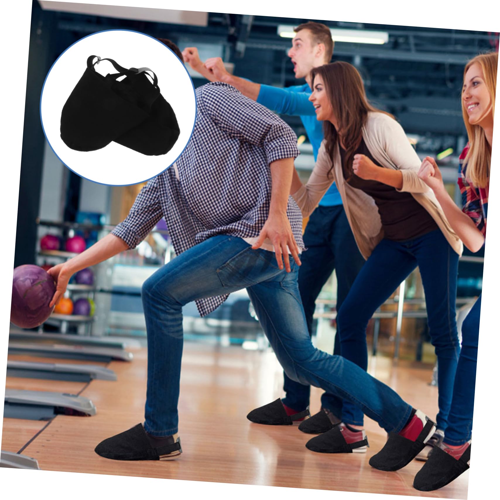 BESPORTBLE Essential Bowling Equipment 2pcs Bowling Shoe Sliders Modern Design for Boys and Girls Adults