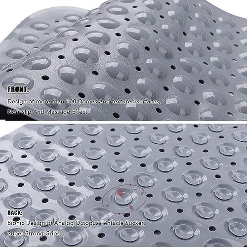 Miniatura 4 de Tapete de baño antideslizante para bañera y ducha para adultos y niños, tapete de baño, tapete de seguridad con ventosa de PVC en forma de
