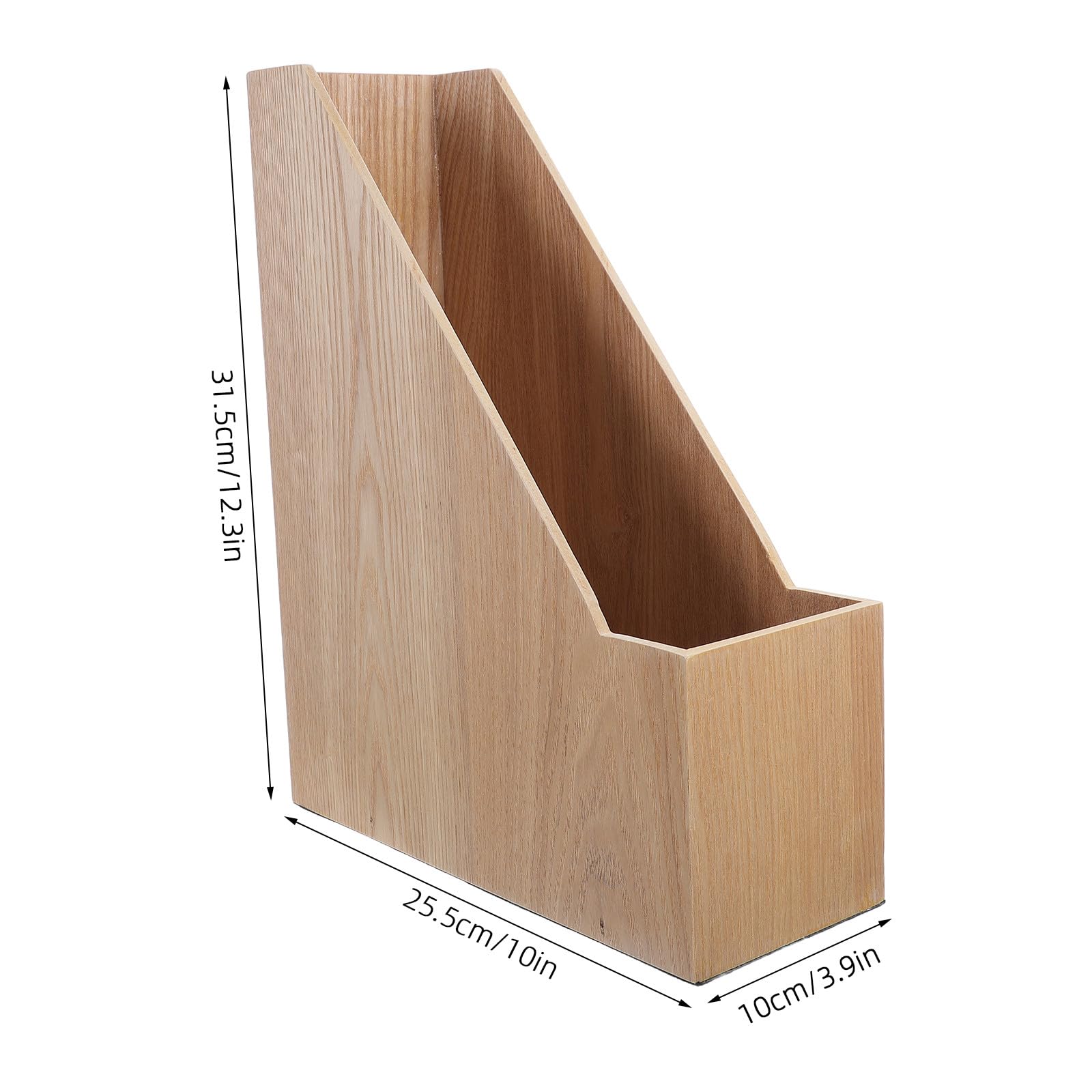 Kisangel Piccolo portariviste verticale in legno - Organizzatore di documenti per scrivania - Porta carta verticale - Organizzatore da scrivania per libri, cancelleria e documenti