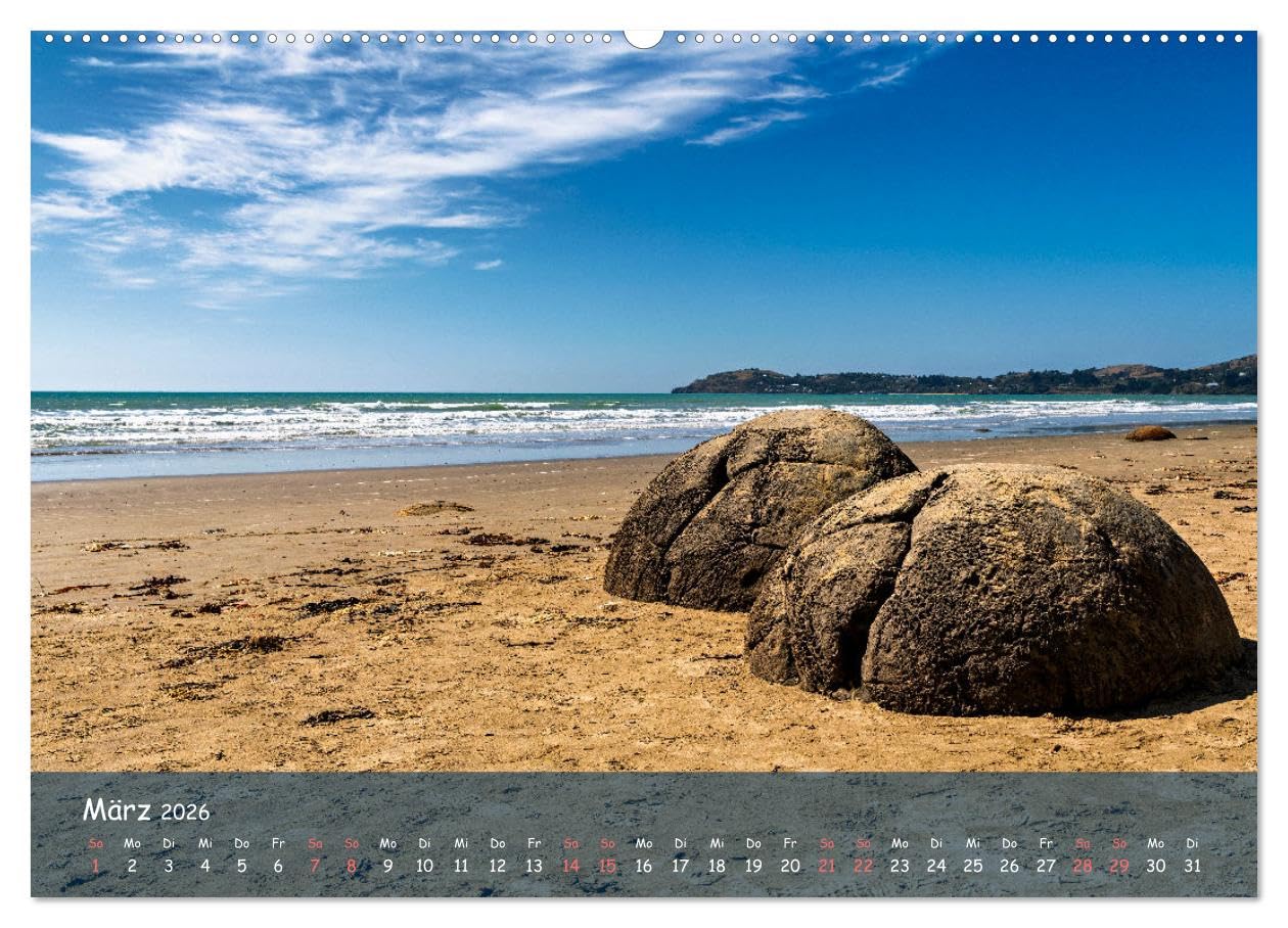Traumorte entdecken: Neuseeland (hochwertiger Premium Wandkalender 2026 DIN A2 quer), Kunstdruck in Hochglanz: Spannende Orte am Ende der Welt erleben.