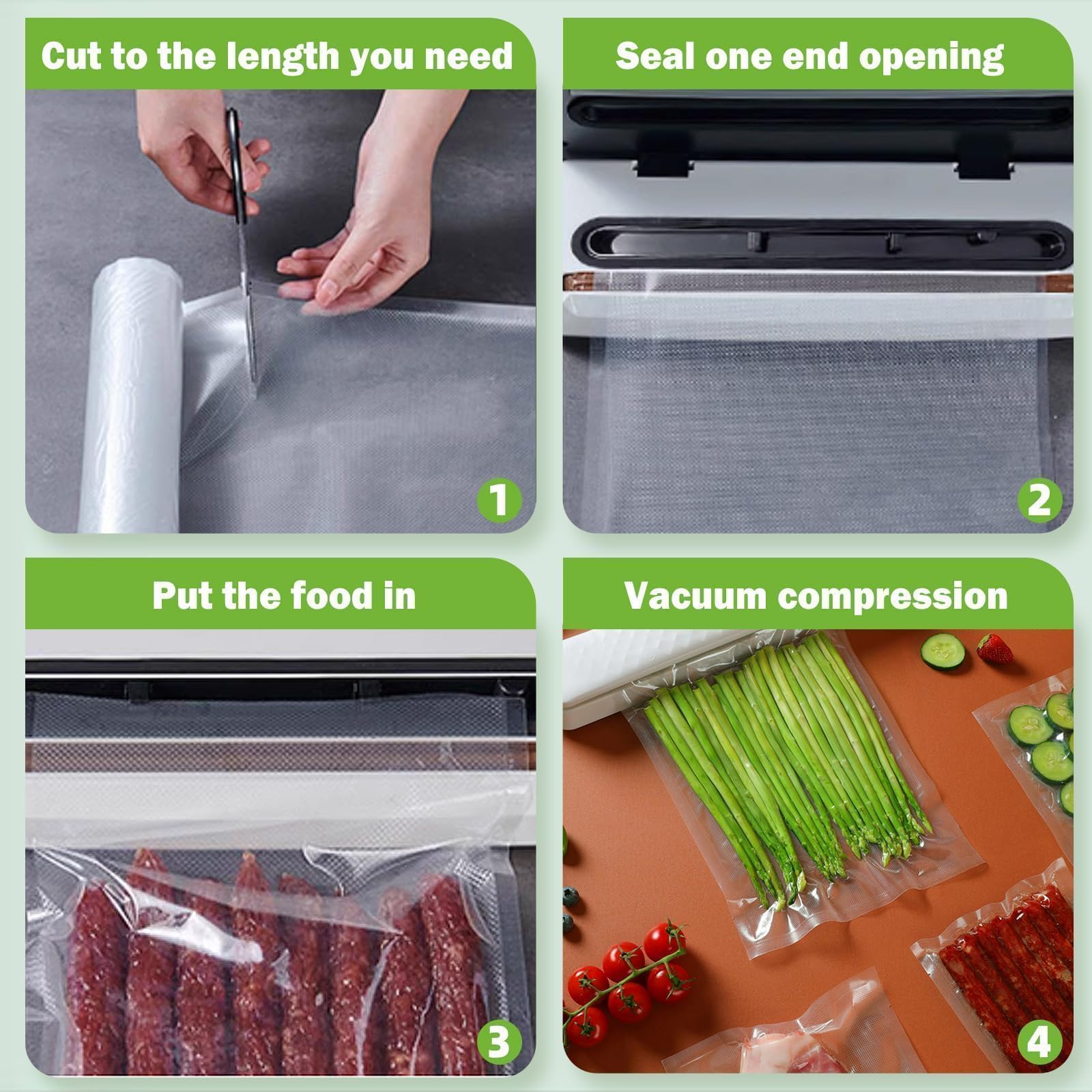 Rouleaux Conservation Alimentaire Rouleaux Film Sous Vide