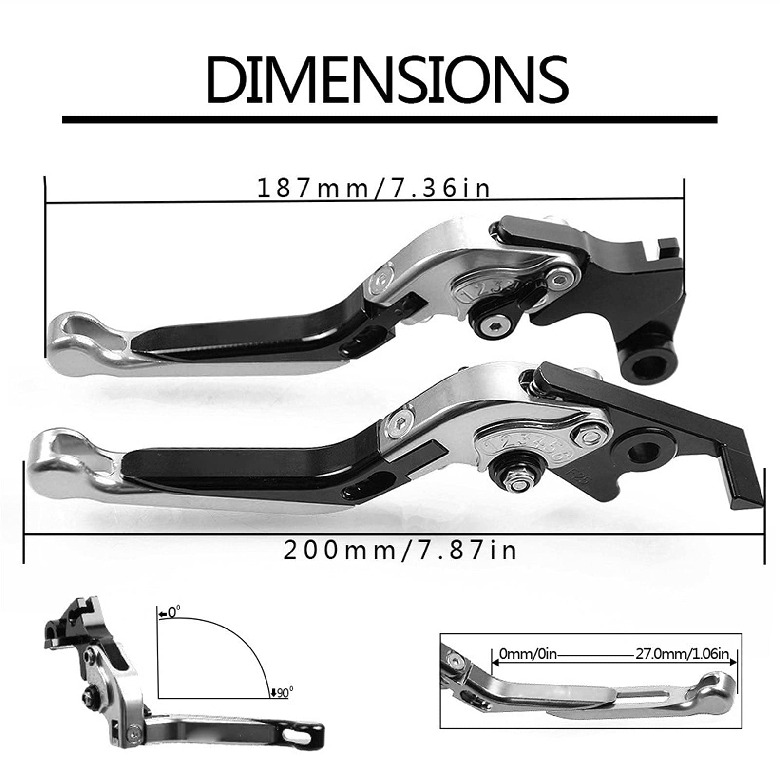 Accesorios freno mano Palancas De Embrague Freno Empuñaduras Motocicleta Para YAMAHA FZ6R FZ 6R 2009 2010 2011 2012 2013 2014-2017(Gold)