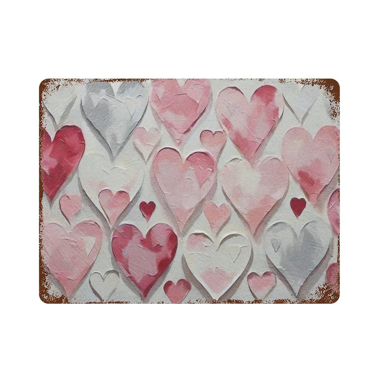 xiaoxiaoshen Valentine's Day Heart Abstract Art Wall Decor Art Metal Tin Poster Modern Home Decor Art Home Bar Shop Decorations Vintage Sign 30x40cm