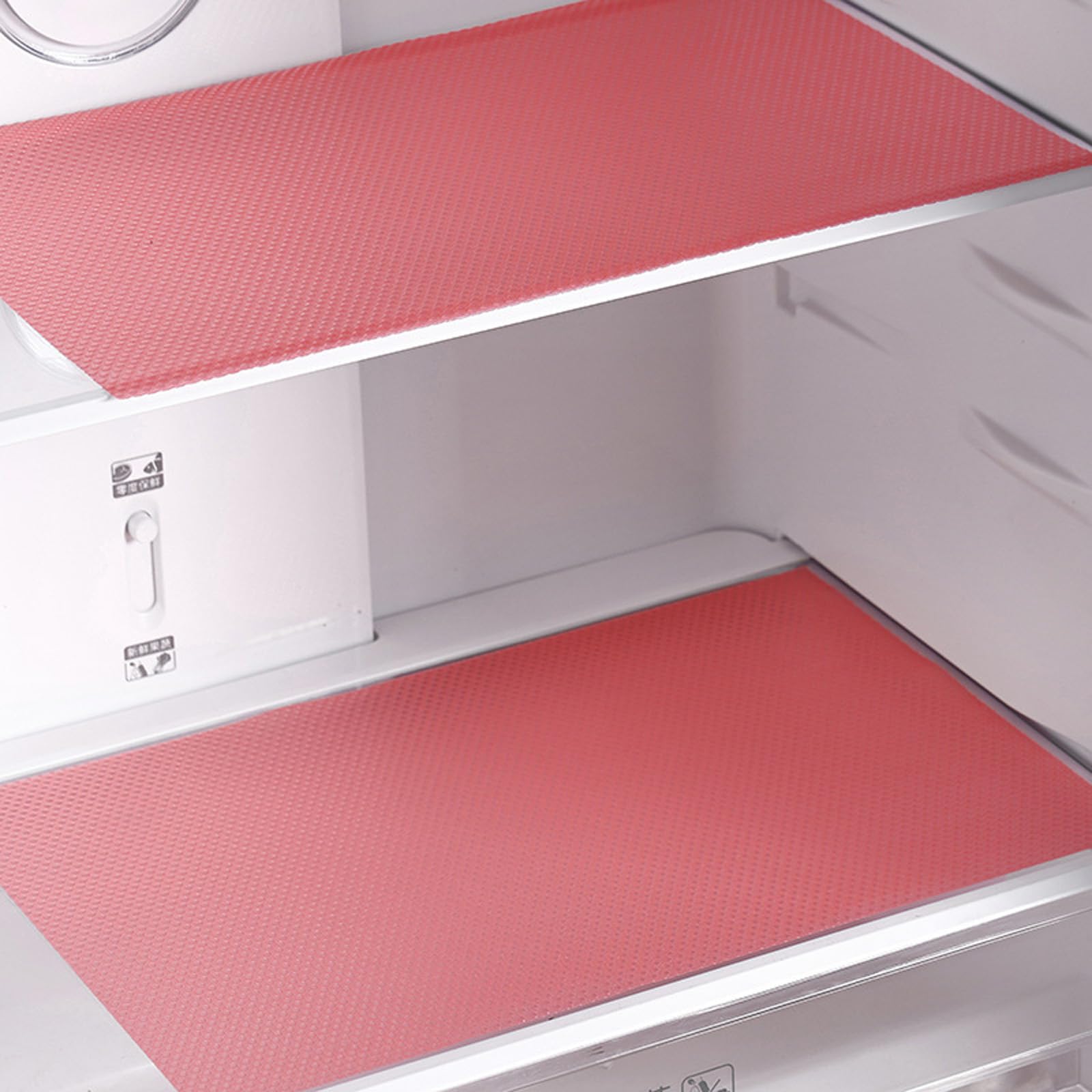 APGLSXY 4Sheet Flexible Cabinet Liners Shock Absorbing EVA Sheet Spill Resistant Refrigerator Pad for Pantries Organization Use Cuttable Fridge Pad