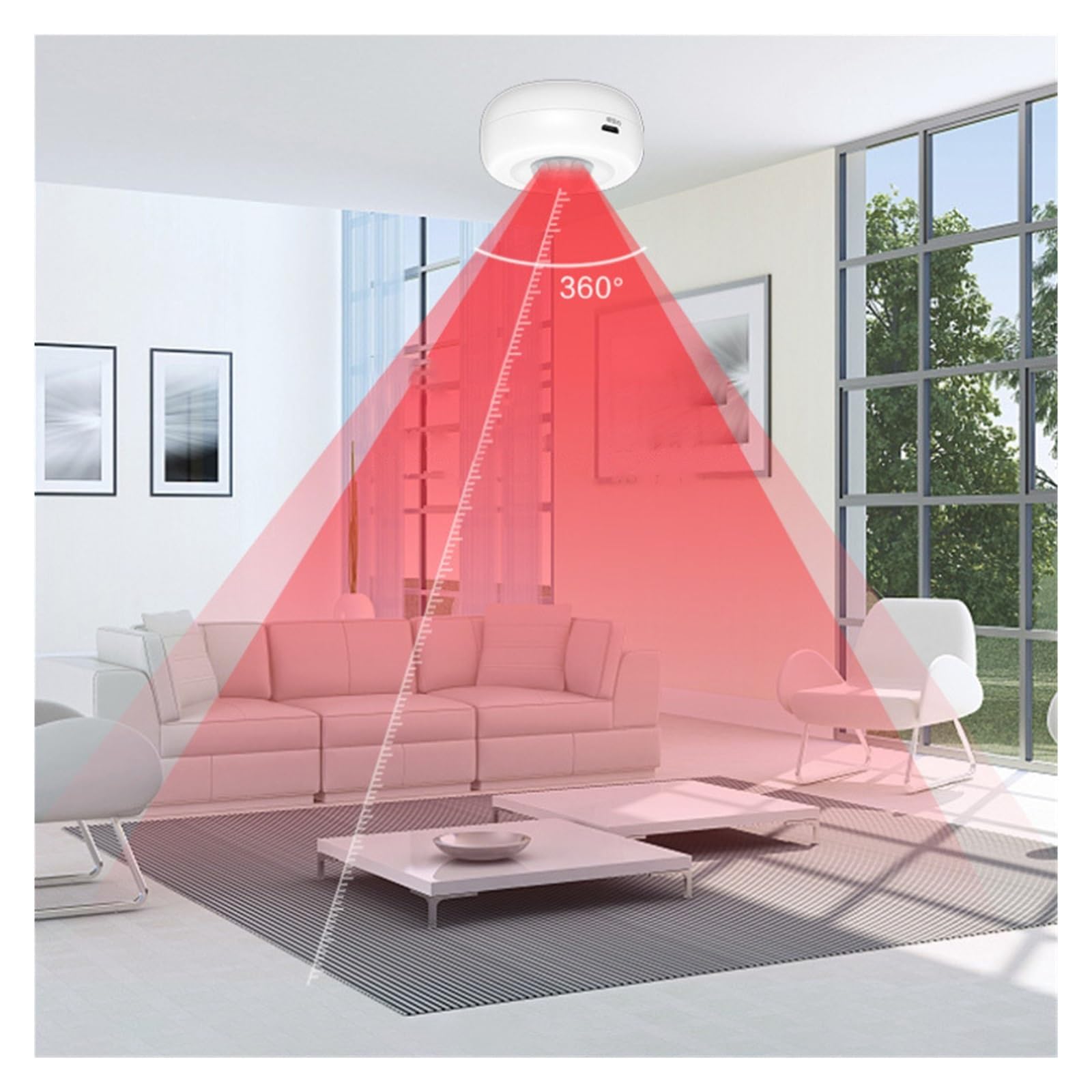 Sensor De Movimiento Inteligente, Alarma Antirrobo Seguridad, Monitoreo Remoto Vida, Detector Pasivo Infrarrojo Para casa y garaje