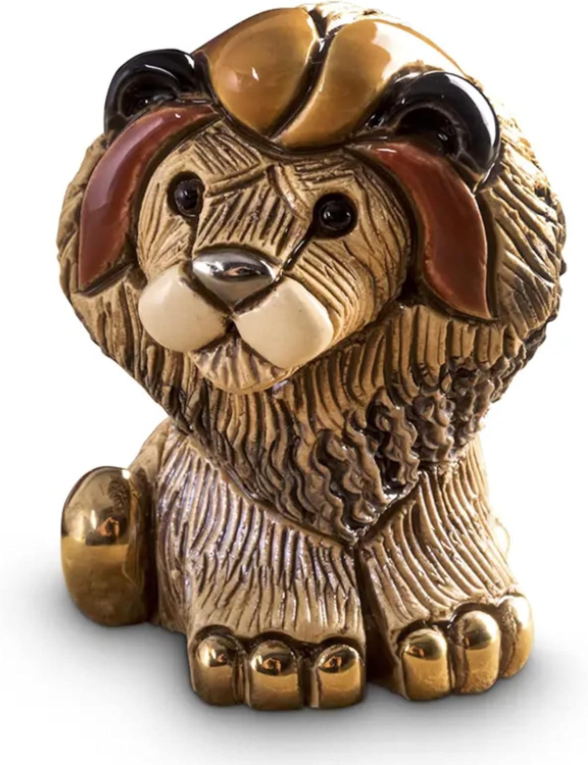 De Rosa Handmade Sculpted Ceramic Miniture Lion Mini Collection