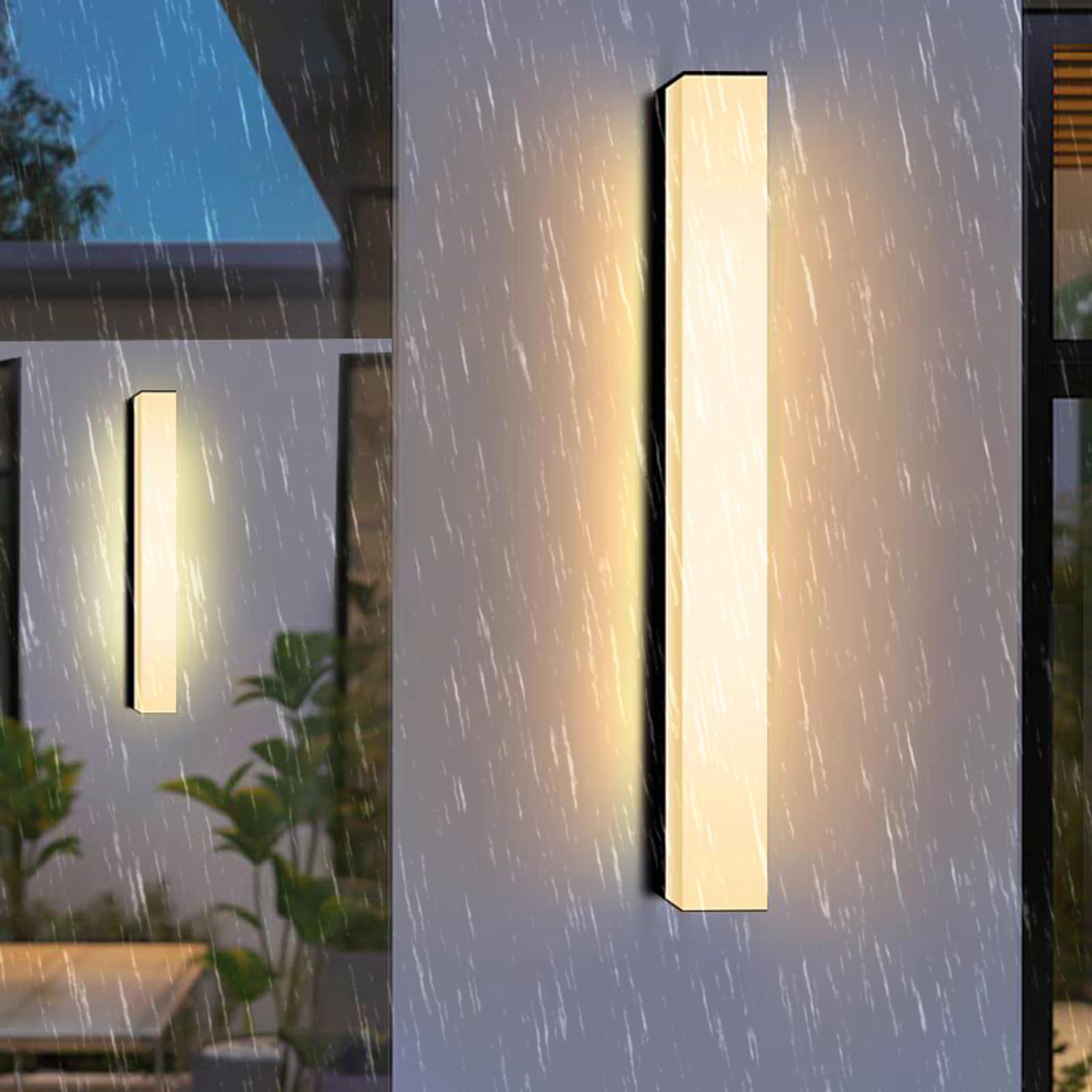 Applique murale LED longue pour patio et cour luminaire de jardin étanche