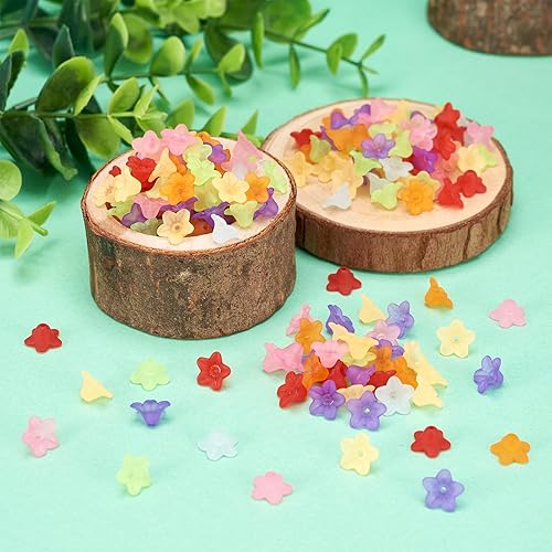 Miniatura 137 de Craftdady Dijes de cuentas de hojas de arce transparentes, colgantes colgantes de adorno para colgar, bonitos dijes para collares, pulseras, Hoja