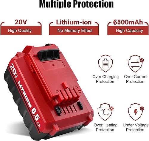 Miniatura 3 de Bonacell Paquete de 2 piezas de repuesto de 6.5Ah 20V PCC685L para cable Porter de 20 V, batería compatible con cable Porter de 20 V, batería de