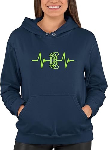 Miniatura 2 de Go All Out Gamer Heart Beat EKG Gaming - Sudadera con capucha para hombre y mujer