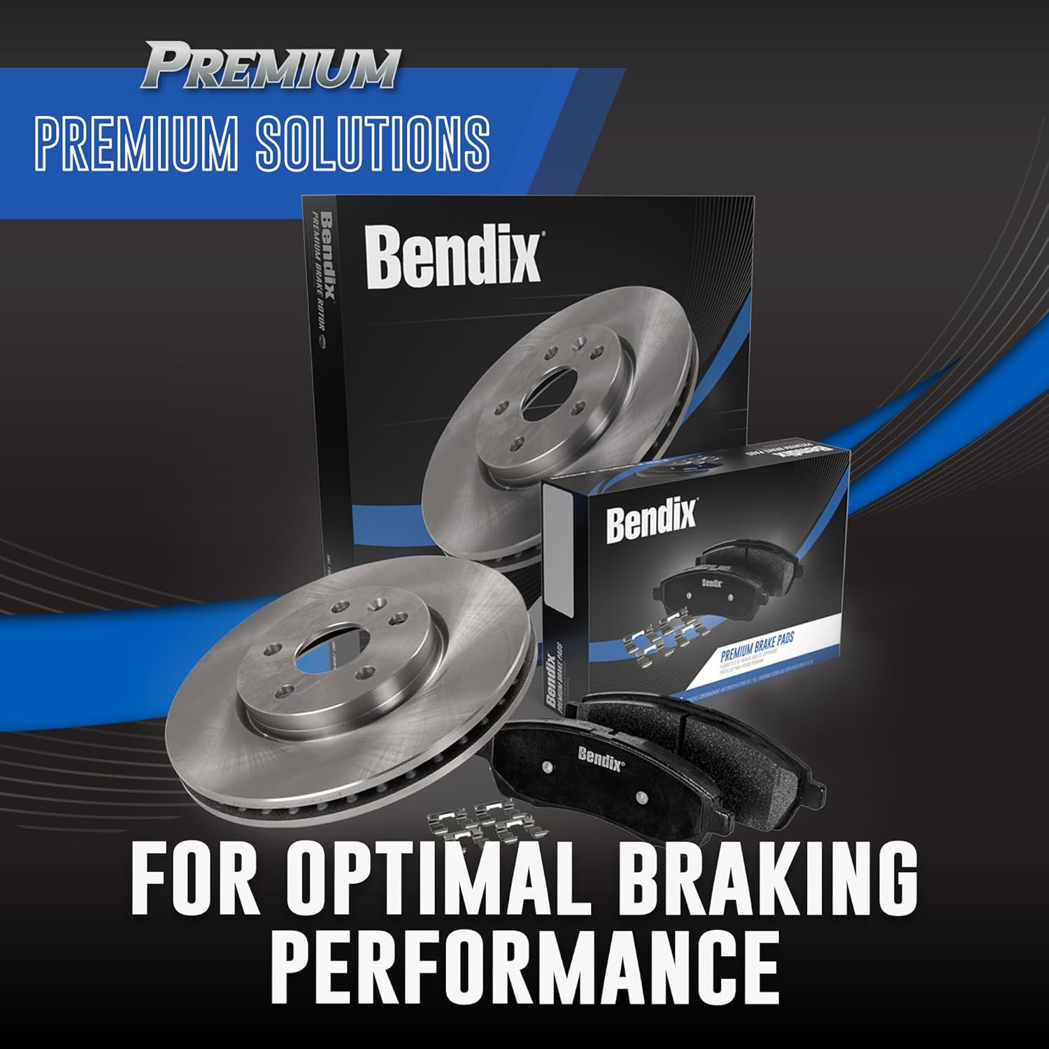 Bendix Premium Front Brake Kit for Dodge Nitro 2007-2011, Jeep Liberty 2008-2012 - Replacement Disc Rotors & Ceramic Brake Pads