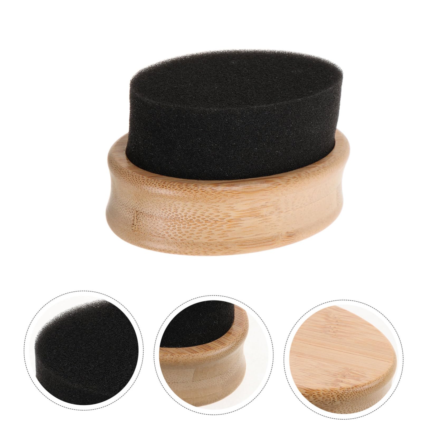 Cabilock 2pcs Chopping Board Wax Applicator Wooden Sponge Brush for Even Oil Application Compact Design for Kitchen Utensil for Preventing Drying and Cracking