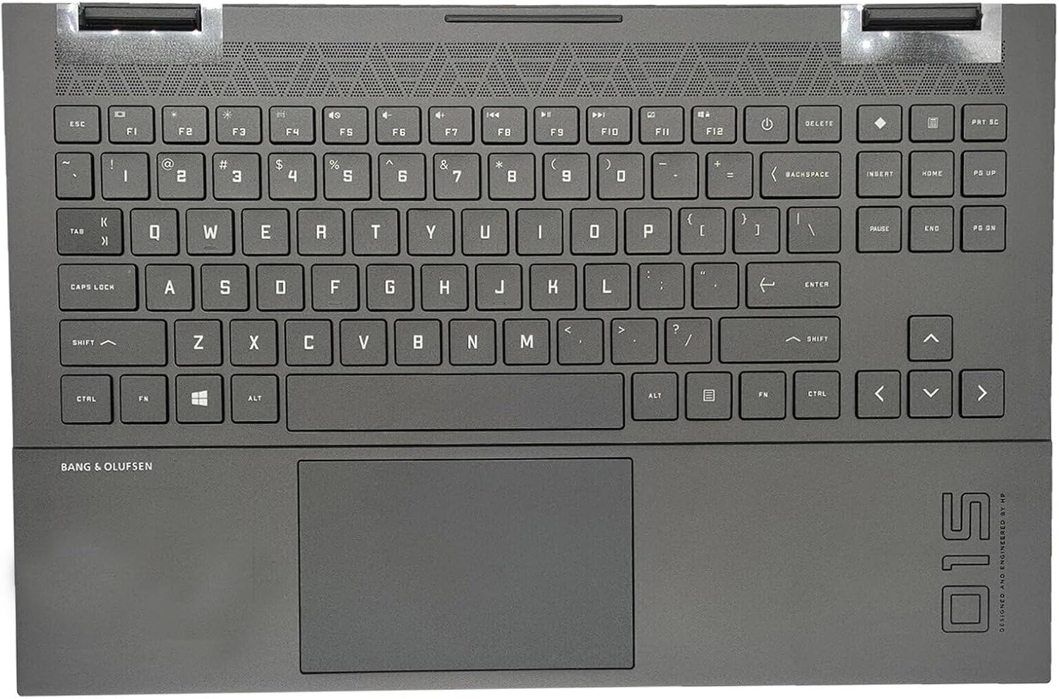 New Replacement for HP Omen 15-EN 15-EK 15-EN0013DX 15-EN0013 Laptop Upper Case Palmrest Backlit Keyboard Touchpad Assembly Part M00666-001 M00667-001 Black
