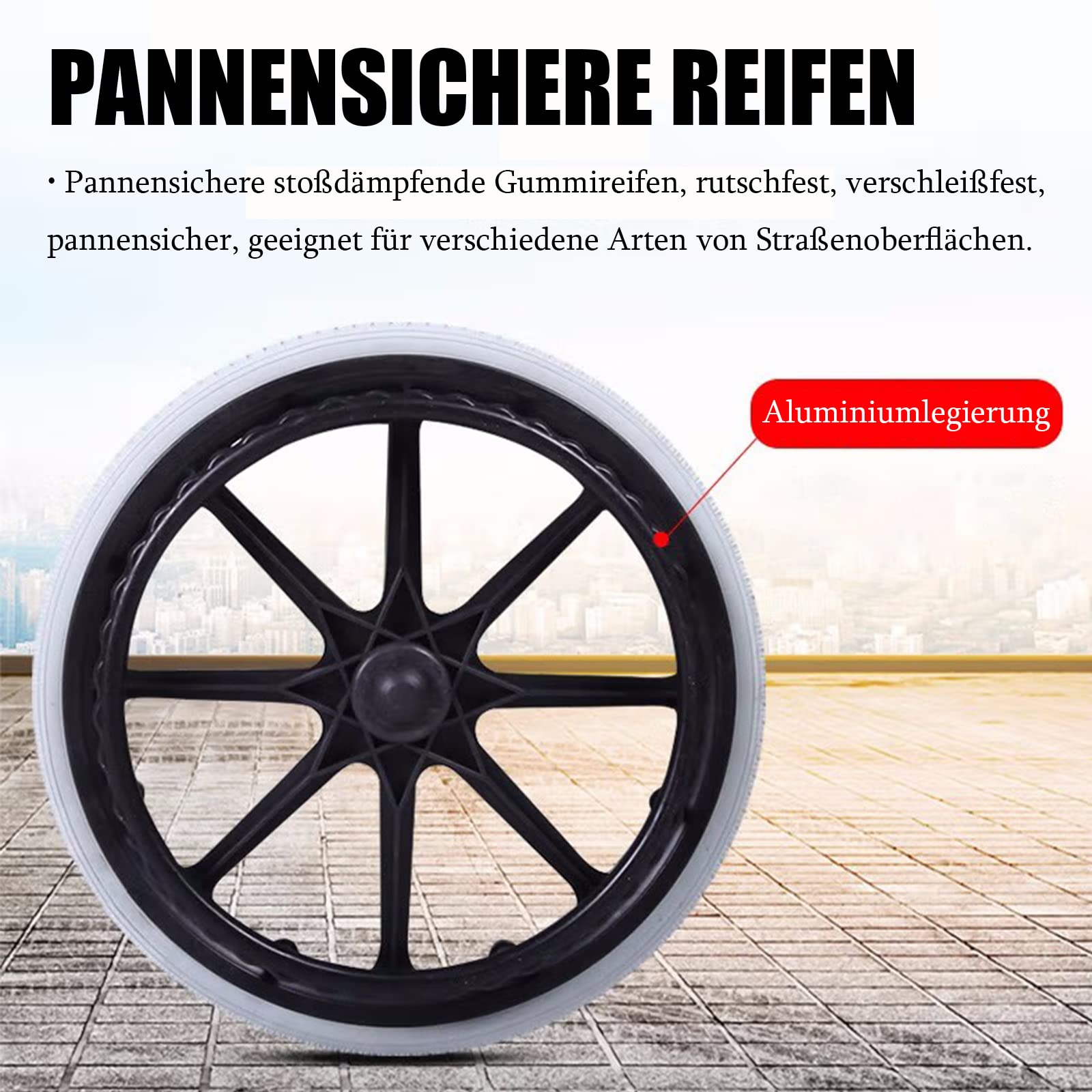 Ultraleicht Rollstuhl Faltbar Leicht Reiserollstuhl, Rollstühle für die Wohnung und Unterwegs, Transportrollstuhl, Trommelbremse, Sitzbreite 50 cm,Rot
