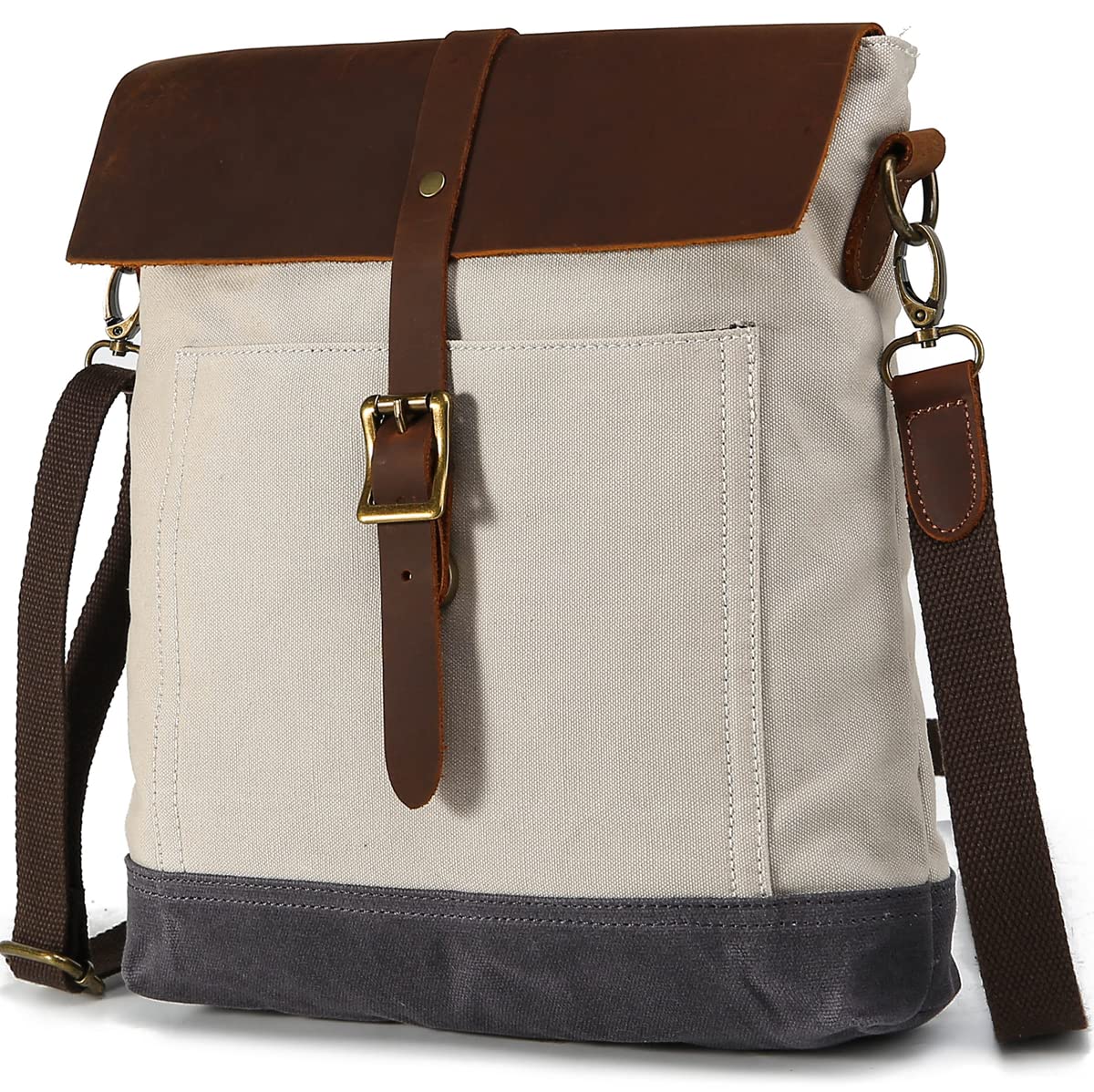 Canvas messenger bag Retro casual messenger bag 10.2 inch ipad bag laptop bag