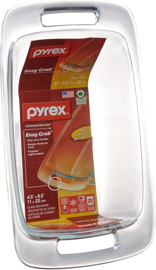 World Kitchen 1085799 Pyrex Easy Grab Loaf Dish Loaf Pans