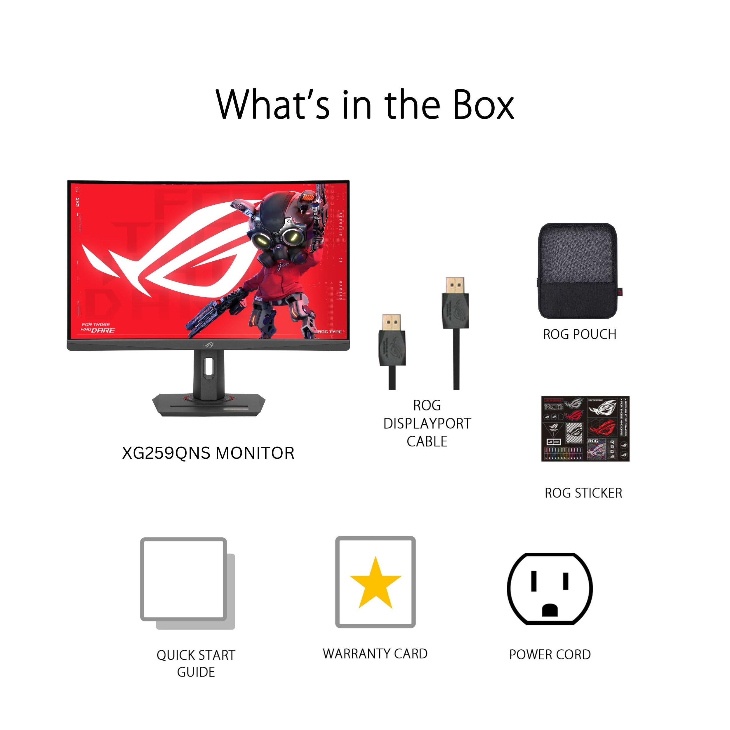 ASUS ROG Strix - Monitor para juegos de deportes electrónicos de 25 pulgadas (24.5 pulgadas visible) (XG259QNS) - Full HD, 380Hz, 0.3ms, IPS rápido, sincronización de desenfoque de movimiento bajo