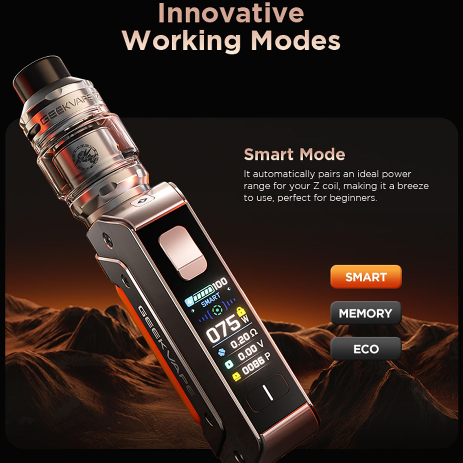 Geekvape Aegis Solo 3 Kit / S100 Mod Kit mit Z Subohm 2021 Tank (Z 0.2ohm / Z0.4XM Coil) 5.5ml externe 18650 Batterie Kein Batterie,Kein Nikotin (Schwarz)