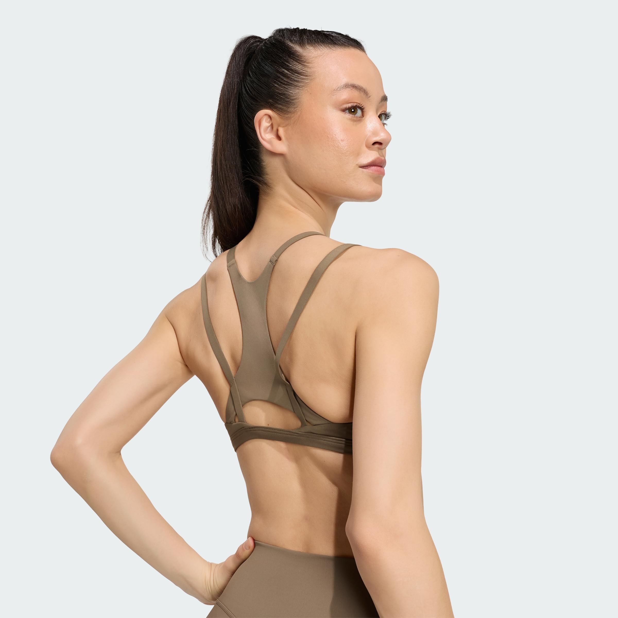 adidas Women's Sujetador de Entrenamiento y Tirantes Finos para Poco Impacto Optime